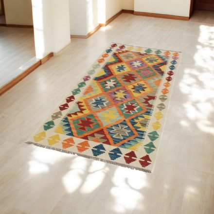 Afghanischer Kelim Teppich Läufer Chobi 83x196 handgewebter Kilim