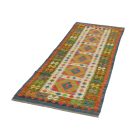 Handgewebter Kelim Teppich Läufer Chobi 80x244 afghanische Wolle Kilim