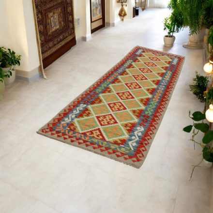 Afghanischer Kelim Teppich Läufer Chobi 88x298 handgewebter Kilim