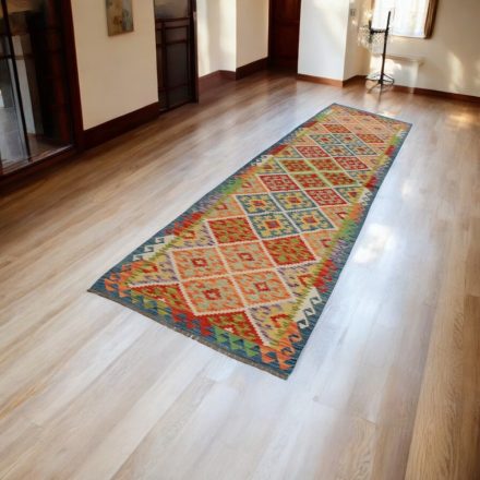 Maimana Kelim Läufer 87x390 afghanischer handgewebter Kilim