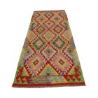 Handgewebter Kelim Teppich Läufer 88x290 afghanische Wolle Kilim