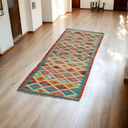 Afghanischer Kelim Teppich Läufer Chobi 64x183 handgewebter Kilim
