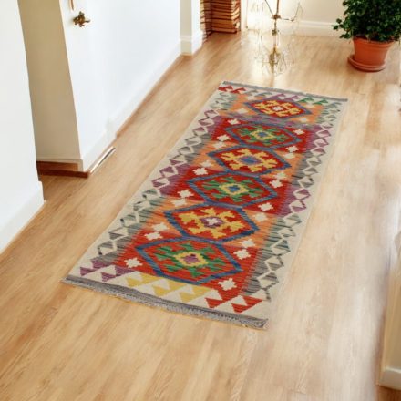 Maimana Kelim Läufer 65x193 afghanischer handgewebter Kilim