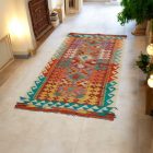 Ethnischer Kilim Läufer Chobi 85x194 handgemachter Kelim teppich