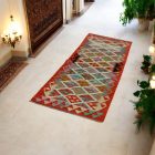 Handgewebter Kelim Teppich Läufer 66x200 afghanische Wolle Kilim