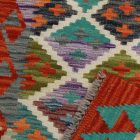 Handgewebter Kelim Teppich Läufer 66x200 afghanische Wolle Kilim