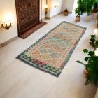 Afghanischer Kelim Teppich Läufer Chobi 79x251 ethnischer handgewebter Kilim