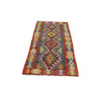 Handgewebter Kelim Teppich Läufer Chobi 80x207 afghanische Wolle Kilim