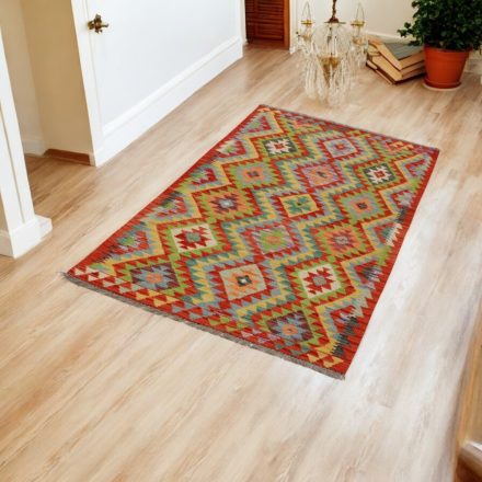 Wolle Kilim Teppich Läufer Chobi 94x190 handgewebter afghanischer Kilim