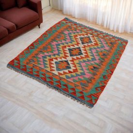 Kelim teppich Chobi 83x115 Afghanischer handgewebter Kilim