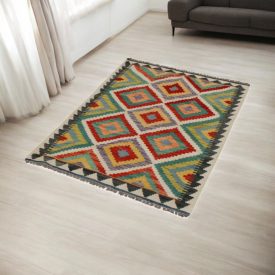 Ethnischer Kilim Chobi 87x127 handgemachter Kelim teppich