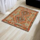 Handgewebter Kelim Chobi 80x113 afghanische Wolle Kilim Teppich