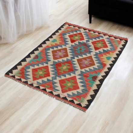 Wolle Kelim Teppich Chobi 81x125 handgewebter afghanischer Kilim