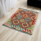 Afghanischer Kelim Teppich Chobi 80x124 ethnischer handgewebter Kilim
