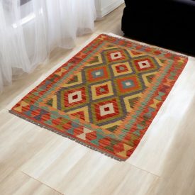 Ethnischer Kilim Chobi 83x130 handgemachter Kelim teppich