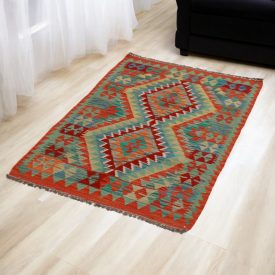 Kelim teppich Chobi 80x121 Afghanischer handgewebter Kilim