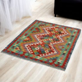 Kelim teppich Chobi 93x124 Afghanischer handgewebter Kilim
