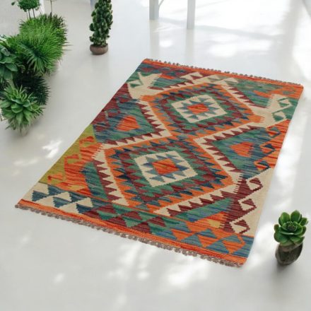 Chobi Kelim Teppich 76x120 Handgewebte Wolle Kilim