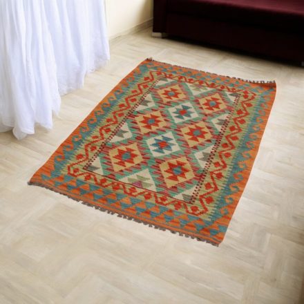 Handgewebter Afghan Kelim 87x130 Maimana Kilim Teppich