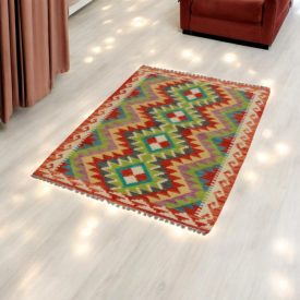 Kelim teppich Chobi 84x123 Afghanischer handgewebter Kilim