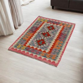 Ethnischer Kilim Chobi 80x121 handgemachter Kelim teppich