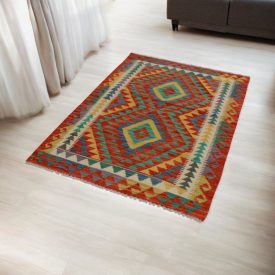   Handgewebter Kelim Chobi 98x151 afghanische Wolle Kilim Teppich