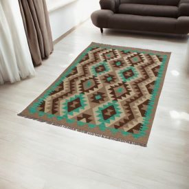   Maimana Kelim Teppich 103x154 afghanischer handgewebter Kilim