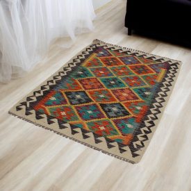 Ethnischer Kilim teppich Chobi 103x145 handgemachter Kelim