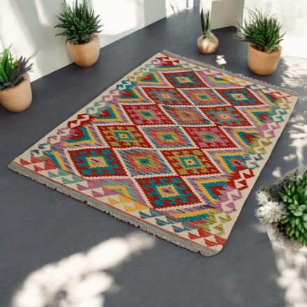 Handgewebter Afghan Kelim 96x155 Maimana Kilim Teppich