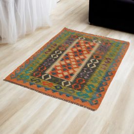   Maimana Kelim Teppich 103x152 afghanischer handgewebter Kilim