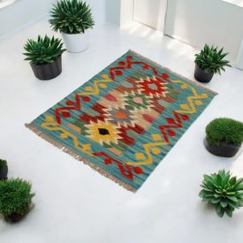 Afghanischer Kelim Chobi 59x90 handgewebter Kilim Teppich