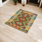 Handgewebter Afghan Kelim 62x87 Maimana Kilim Teppich
