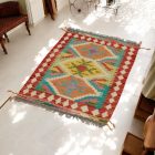 Maimana Kelim Teppich 60x91 afghanischer handgewebter Kilim
