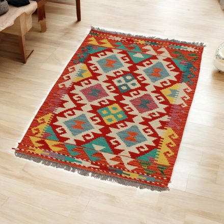 Chobi Kelim Teppich 62x98 Handgewebte Wolle Kilim