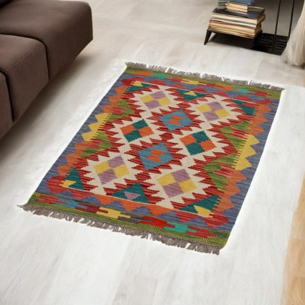 Handgewebter Kelim Chobi 62x92 afghanische Wolle Kilim Teppich