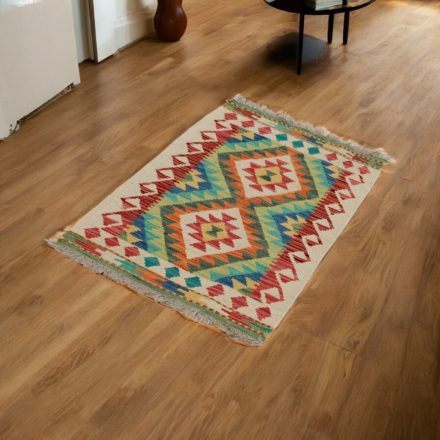 Wolle Kelim Teppich Chobi 56x99 handgewebter afghanischer Kilim