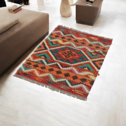 Handgewebter Kelim Chobi 63x90 afghanische Wolle Kilim Teppich