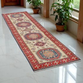   Kazak Teppich läufer 80x298 handgeknüpfter Teppich für den Flur