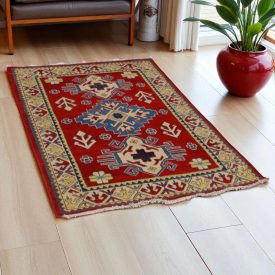 Kazak Teppich 101x143 Handgeknüpfter Orientteppich