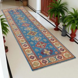   Kazak Teppich läufer 79x300 handgeknüpfter Teppich für den Flur
