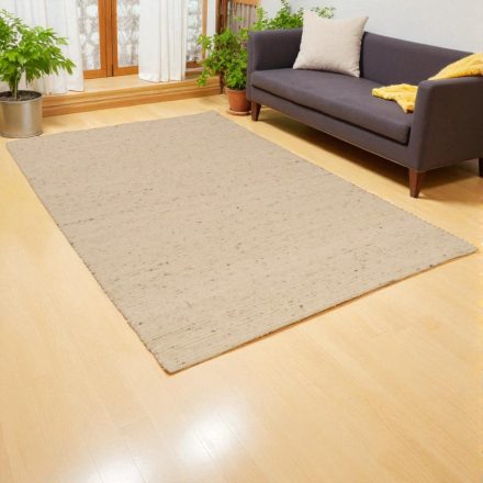 Dicker Wollteppich 197x305 einfarbiger Teppich für das Wohnzimmer