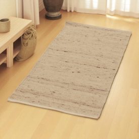   Dicker Wollteppich 70x138 einfarbiger Teppich für das Wohnzimmer