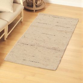   Dicker Wollteppich 60x105 einfarbiger Teppich für das Wohnzimmer