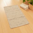 Dicker Wollteppich 60x107 einfarbiger Teppich für das Wohnzimmer