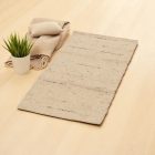 Dicker Wollteppich 60x107 einfarbiger Teppich für das Wohnzimmer