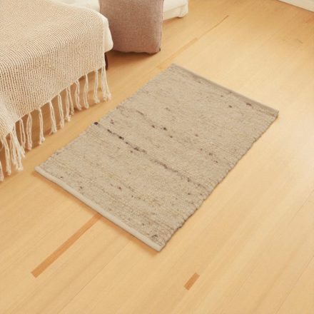 Dicker Wollteppich 60x97 einfarbiger Teppich für das Wohnzimmer