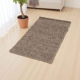   Dicker Wollteppich 70x130 einfarbiger Teppich für das Wohnzimmer