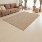 Dicker Wollteppich 200x303 einfarbiger Teppich für das Wohnzimmer