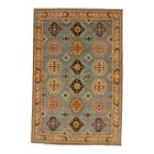 Kazak teppich 196x295 handgeknüpfter orientteppich