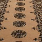 Teppichläufer beige Bokhara 244x78 handgeknüpfter pakistanischer Teppich